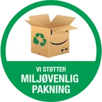 Vi støtter Miljøvenlig Pakning og bruger genbrugt pakke materiale når som helst det er muligt og praktisk anvendeligt eller forsvarligt